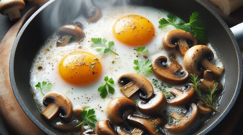وصفة مقلاة بيض بالمشروم الصحية: طريقة سهلة ولذيذة لتحضير وجبة مشبعة ومغذية